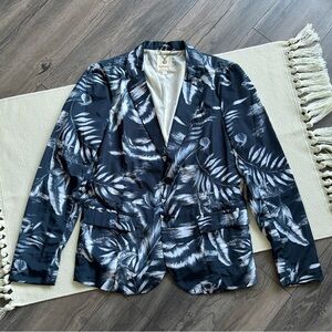 DIESEL Floral Print Ocean Blue Sport Jacket
